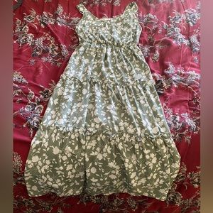 Green Floral Midi/ Size S